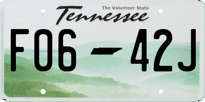 TN license plate F0642J