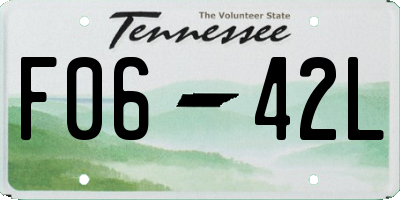 TN license plate F0642L