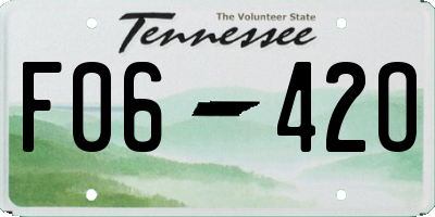 TN license plate F0642O