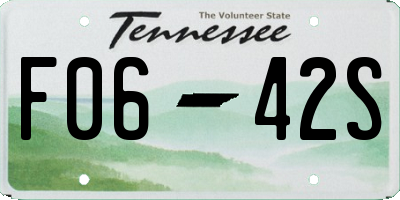 TN license plate F0642S
