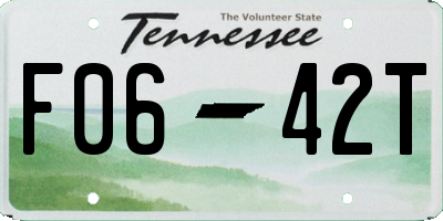 TN license plate F0642T