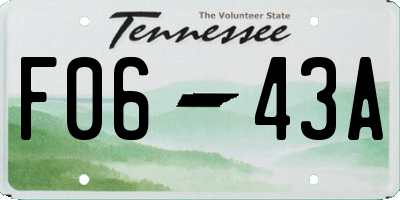 TN license plate F0643A