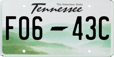 TN license plate F0643C