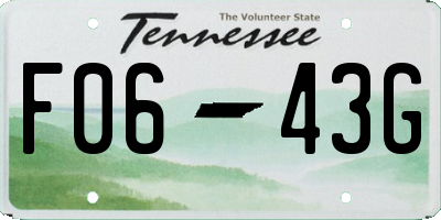 TN license plate F0643G