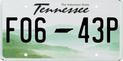 TN license plate F0643P