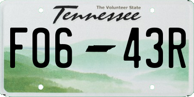 TN license plate F0643R