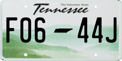 TN license plate F0644J