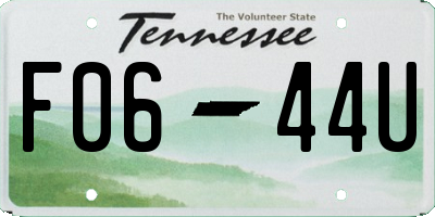 TN license plate F0644U