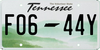 TN license plate F0644Y