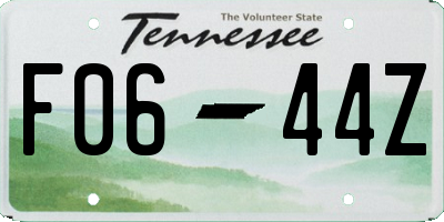 TN license plate F0644Z