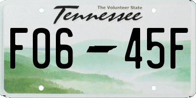 TN license plate F0645F