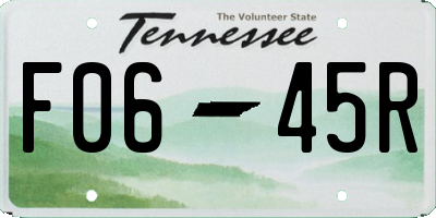 TN license plate F0645R
