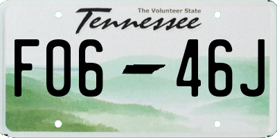 TN license plate F0646J
