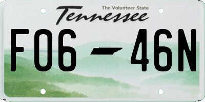 TN license plate F0646N