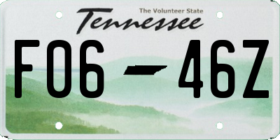 TN license plate F0646Z
