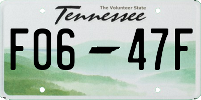 TN license plate F0647F