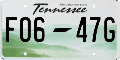TN license plate F0647G
