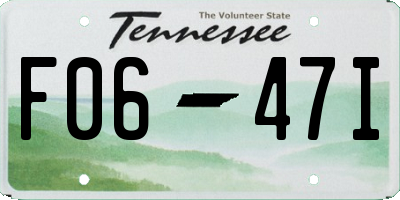 TN license plate F0647I