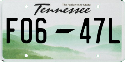TN license plate F0647L