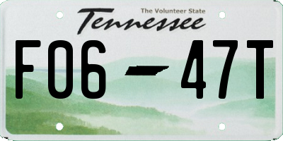 TN license plate F0647T