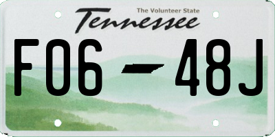 TN license plate F0648J