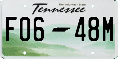 TN license plate F0648M
