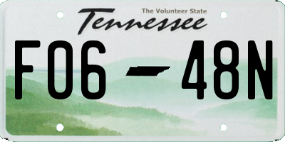 TN license plate F0648N