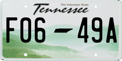 TN license plate F0649A