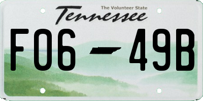 TN license plate F0649B