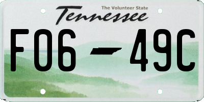 TN license plate F0649C