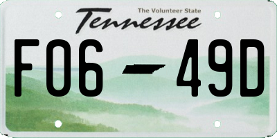 TN license plate F0649D
