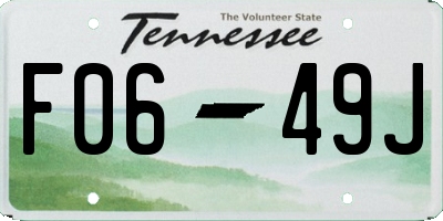 TN license plate F0649J