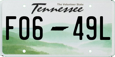 TN license plate F0649L