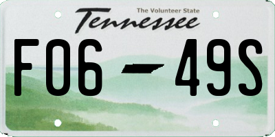 TN license plate F0649S