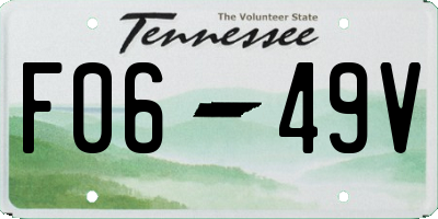 TN license plate F0649V