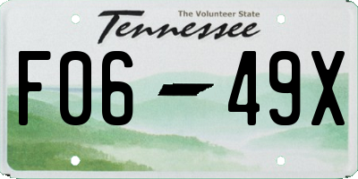 TN license plate F0649X
