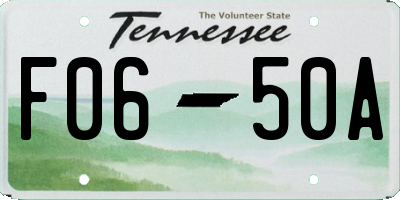 TN license plate F0650A