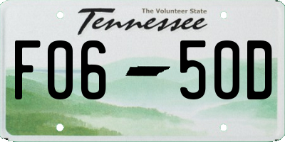 TN license plate F0650D
