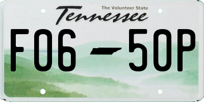 TN license plate F0650P