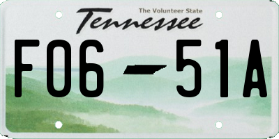 TN license plate F0651A