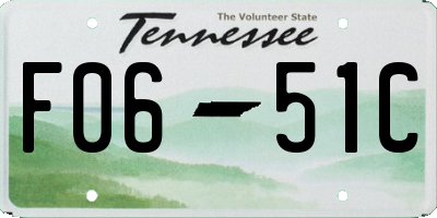 TN license plate F0651C