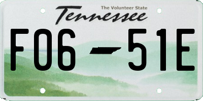 TN license plate F0651E