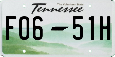 TN license plate F0651H