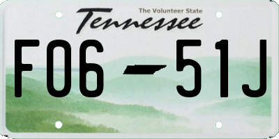 TN license plate F0651J