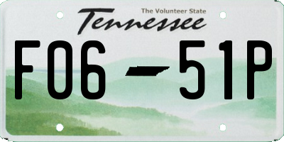 TN license plate F0651P