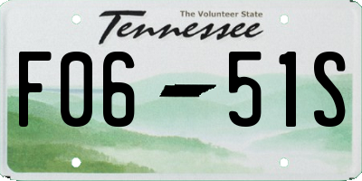 TN license plate F0651S