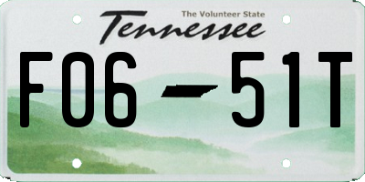 TN license plate F0651T