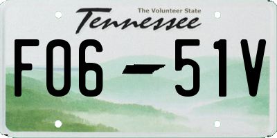TN license plate F0651V