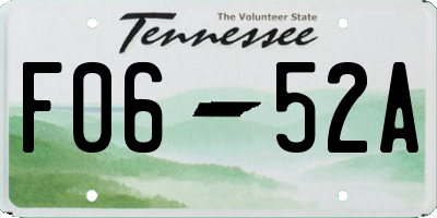 TN license plate F0652A