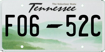 TN license plate F0652C